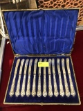 Cased Set of (12) English Sterling Butter Spreaders