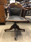 19th Century Oak Swivel Office Chair