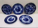 (5) Flow Blue Plates