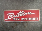 Vintage Brillion Farm Implements Sign