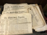 (7) 19th Century Middlebury Register Newspapers