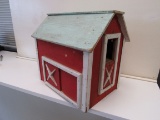 Vintage Red Painted Toy Barn