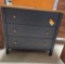3-Drawer Painted Dresser w/ Oak Top