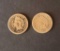 (2) Indain Head Cents