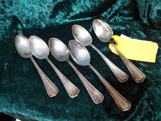 (6) Dogle Bros. Sterling Teaspoons