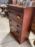 Vintage 4-Drawer Arched Top Bureau