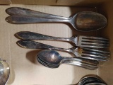 (2) Partial Silver Plate Silverware Sets