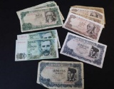 (11) Assorted Spanish Currency