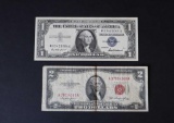 1957 U.S. $1.00 Silver Certificate & 1953 U.S. $2.00