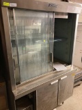 Delfield Refrigerated Sliding Door Display w/ Under Counter Refrigerator