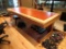 Custom Made Maple & Cherry Studio Desk w/ Leather Inlaid Top