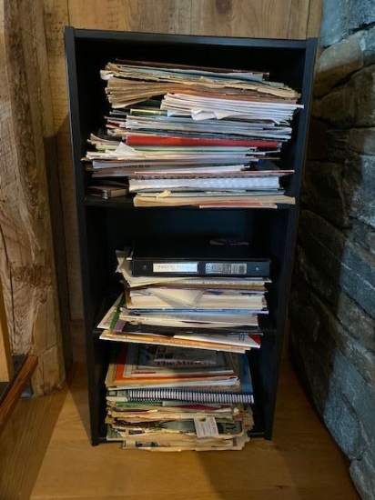Ebonized Oak Finish Shelf filled with Sheet Music