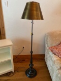 Heavy Patinated Metal Adjustable Height Standing Lamp
