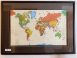 Framed Map of the World
