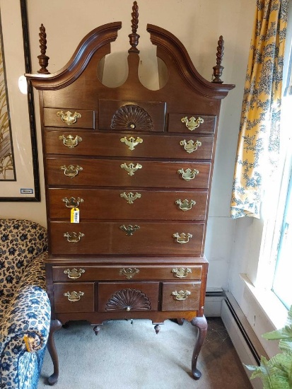 Queen Anne Style Mahogany High Boy