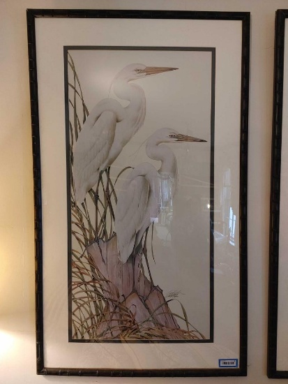 Art LaMay Limited Edition Lithograph depicting Egrets