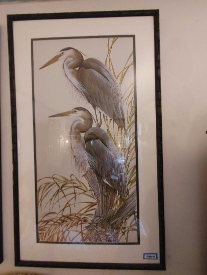 Art LaMay Limited Edition Lithograph depicting Blue Herons