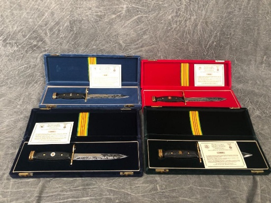 Set of 4 Commemorative Imperial Vietnam War USM7 Bayonets