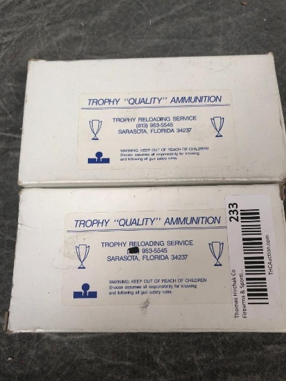 (100) Trophy Reloading Service .40 S&W Cartridges