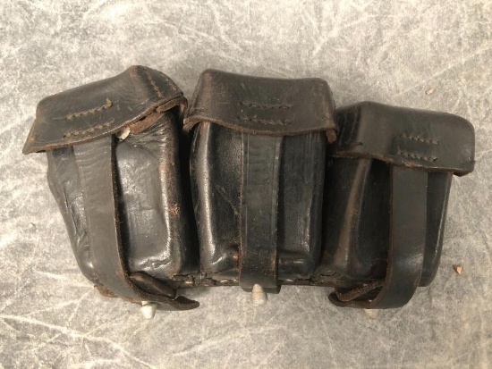 Black German WWI-WWII Ammo Pouch