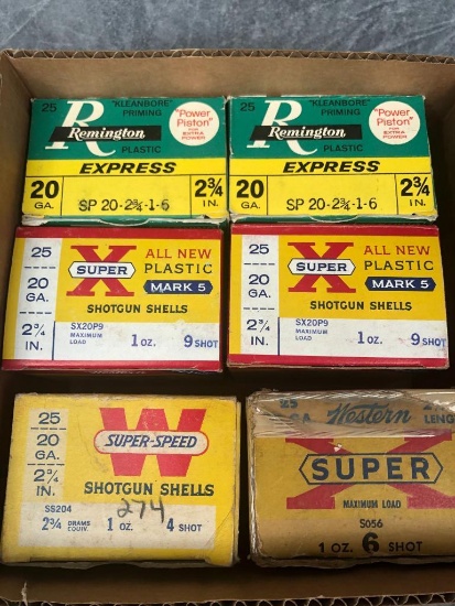 (6) Boxes of .20 Shotgun Shells