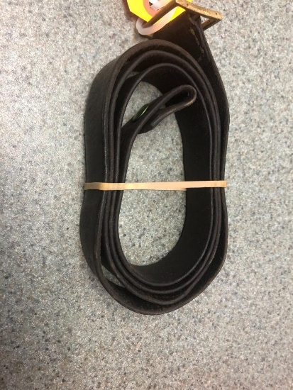 Vintage WWI Leather Rifle Sling with Brass Buckle