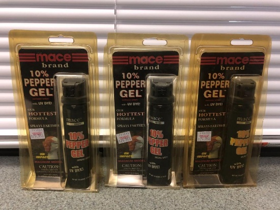 (3) Mace Brand Pepper Gel