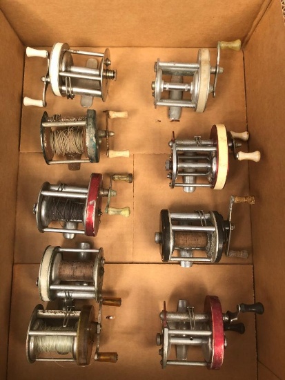 (9) Vintage Casting Reels