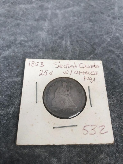 1853 Liberty Seated Quarter