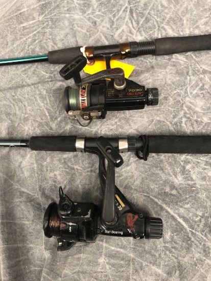 (2) Spinning Rods with Reels