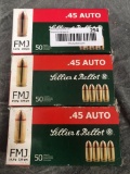 (150) Sellier & Bellot .45 ACP Cartridges