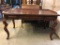 Hardwood Mahogany Three Drawer Desk w/ Bonus Chair