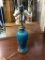 Japanese Teal Pottery Lamp