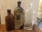 (3) Warner Safe Cure Bottles