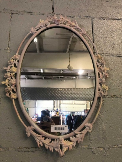Oval Painted Mirror