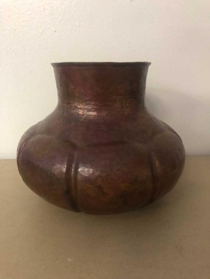 Hammered Copper Arts and Crafts Vase
