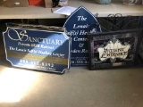 (3) Sanctuary Signs inc. Stained Glass