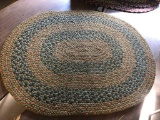 Brown Oval Hand Braided Rug