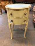 French Style (2) Drawer Painted Vintage Stand