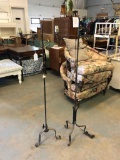 (2) Wrought Iron Floor Lamps