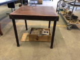 Quality Leather Topped, Wooden Card Table