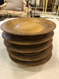 (5) Old Wooden Plates