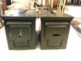 (2) Military Style Ammo Boxes