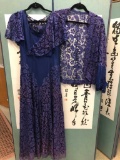 (3) Piece Vintage Purple Lace Dress
