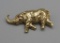 14K Yellow Gold Elephant Brooch