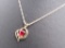 14K Yellow Gold & Ruby Necklace