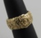 14K Yellow Gold Carved Band