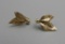 Pair of 14K Yellow Gold Leaf Earrings