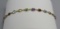 14K Yellow Gold and Semi-Precious Stone Bracelet