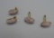 Pair of 14K Yellow Gold & Rose Quartz Earrings and Two Other Pieces
